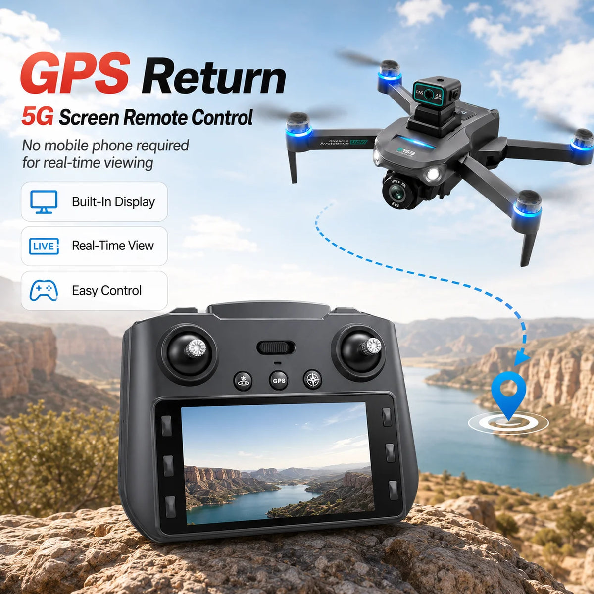 ZNLYRION S159 Brushless GPS Drone With 8K Camera