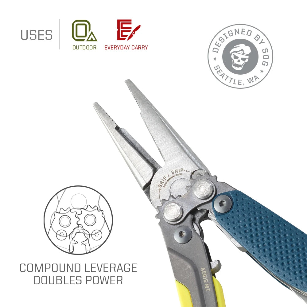 SOG Aegis Multifunctional Pocket Multitool for Outdoor Use