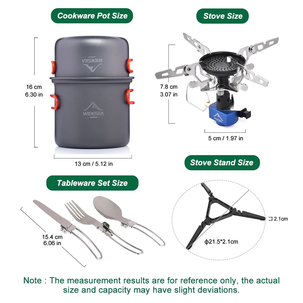 Widesea Portable Aluminum Camping Stove Set