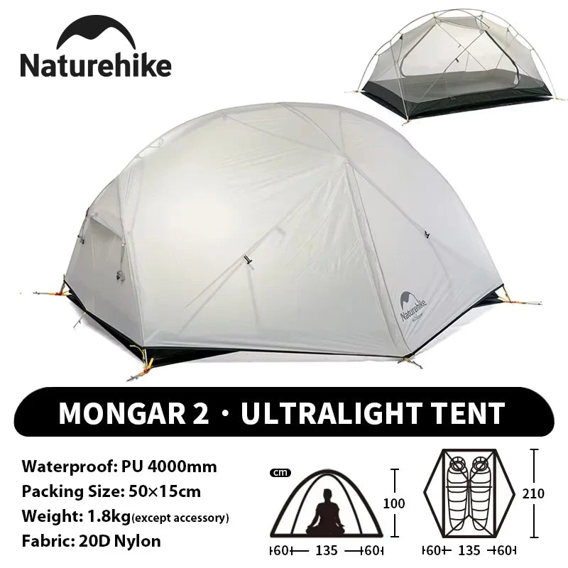 Naturehike Mongar Waterproof Backpacking Tent For Camping And Hiking