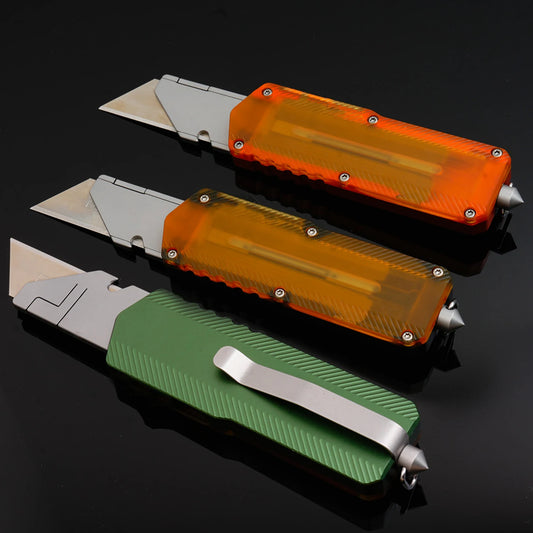 TGZUO Aluminum Alloy Utility Knife With Replacement Blades