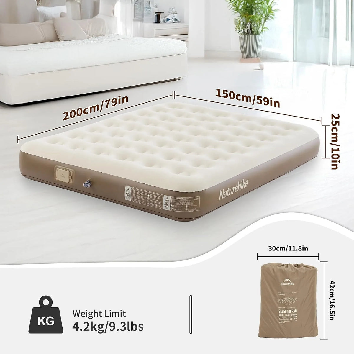 Naturehike Inflatable Air Mattress With Built In Pump