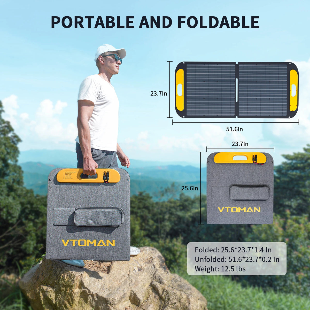 VTOMAN VS110 Foldable Solar Panel for JUMP 600X Power Station