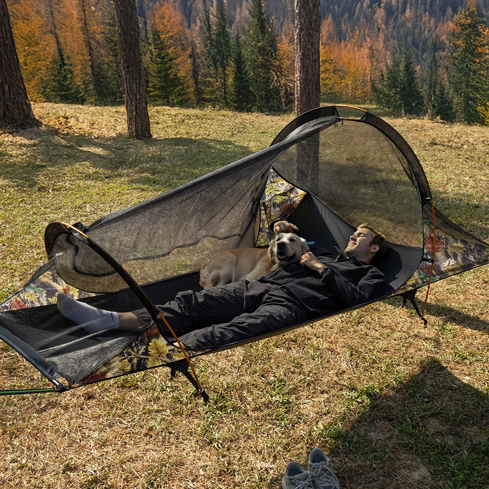Night Cat Flat Lay Hammock Tent With Mosquito Net