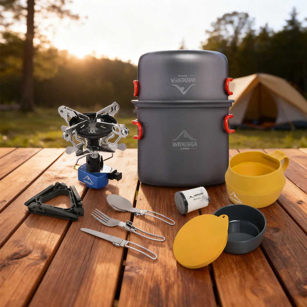 Widesea Portable Aluminum Camping Stove Set
