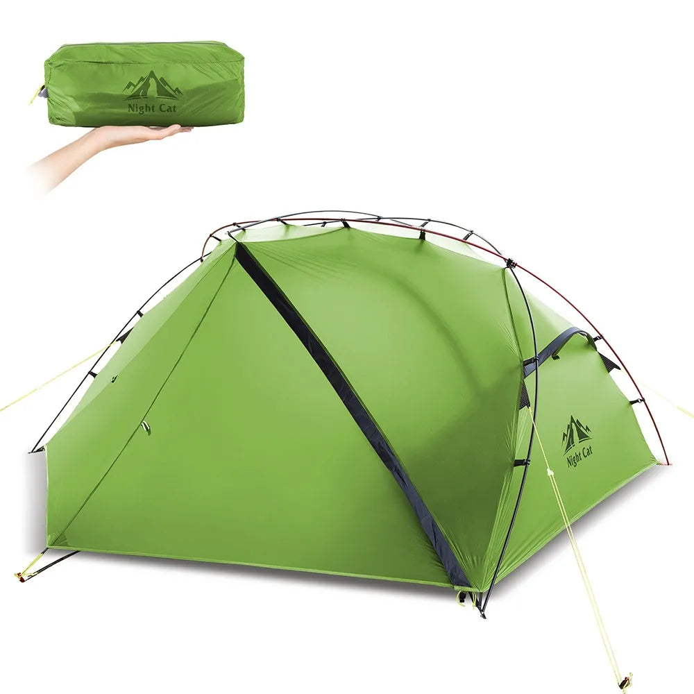 Night Cat Ultralight Waterproof Backpacking Tent For Hiking And Camping