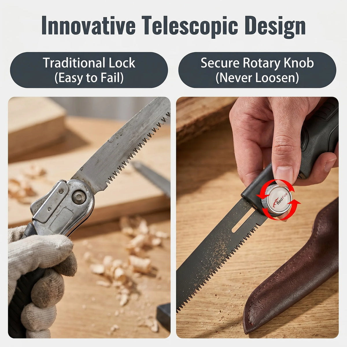 Retractable Garden Pruning Saw For Outdoor Woodwork And Camping