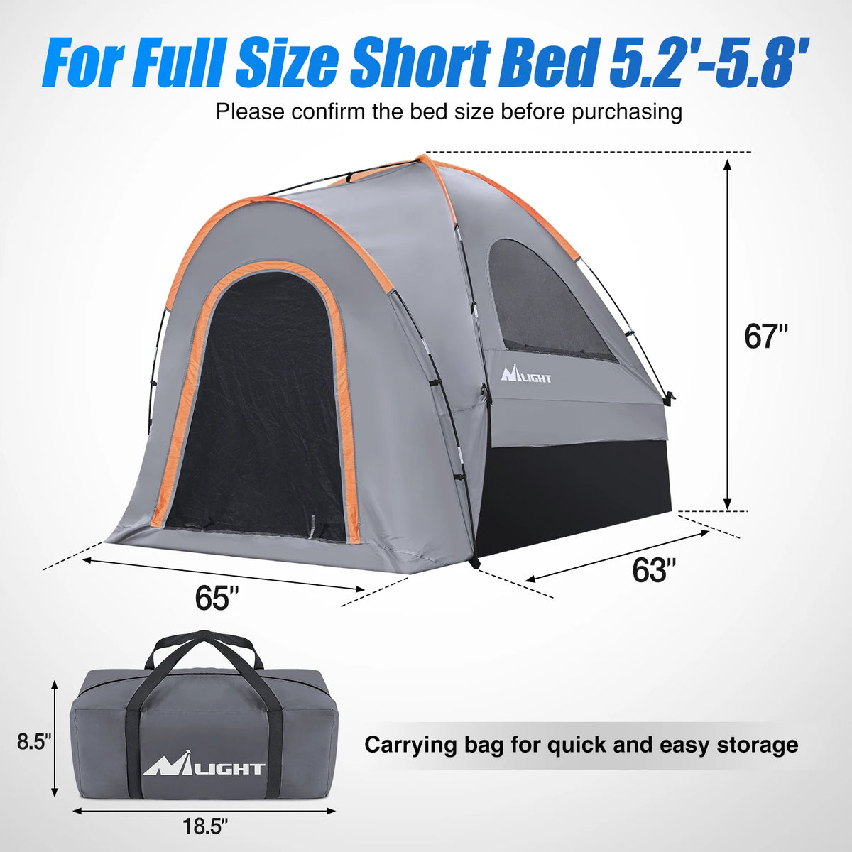 Waterproof Double Layer Pickup Truck Bed Camping Tent