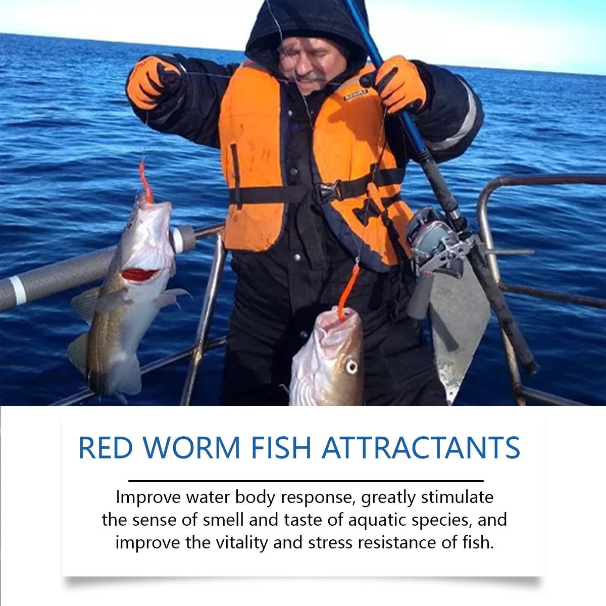 Red Worm Fishing Bait Attractant Liquid for Freshwater and Saltwater