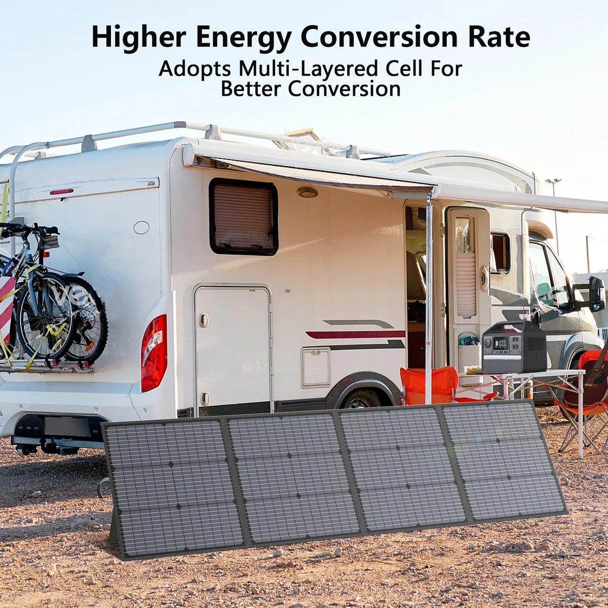 MHPOWOS Foldable Solar Panel Charger For Power Stations