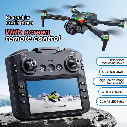 ZNLYRION K21MAX Foldable Brushless Camera Drone With Screen Remote