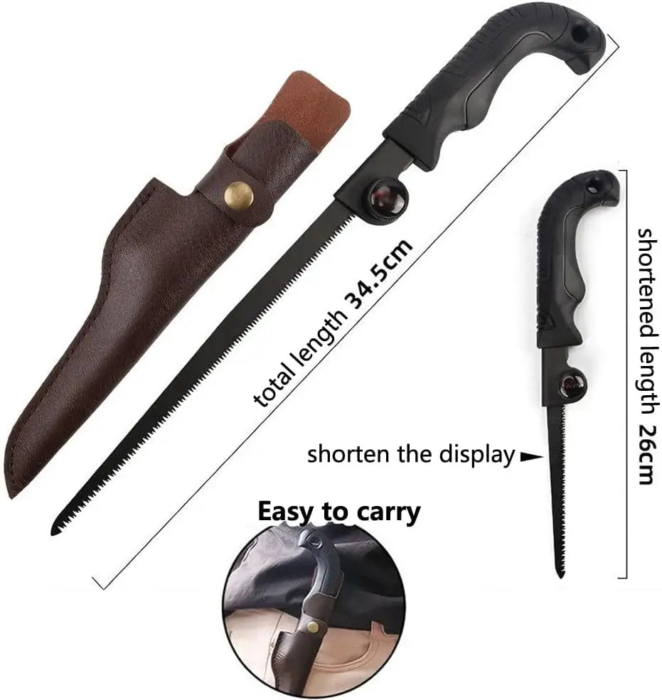 Retractable Garden Pruning Saw For Outdoor Woodwork And Camping