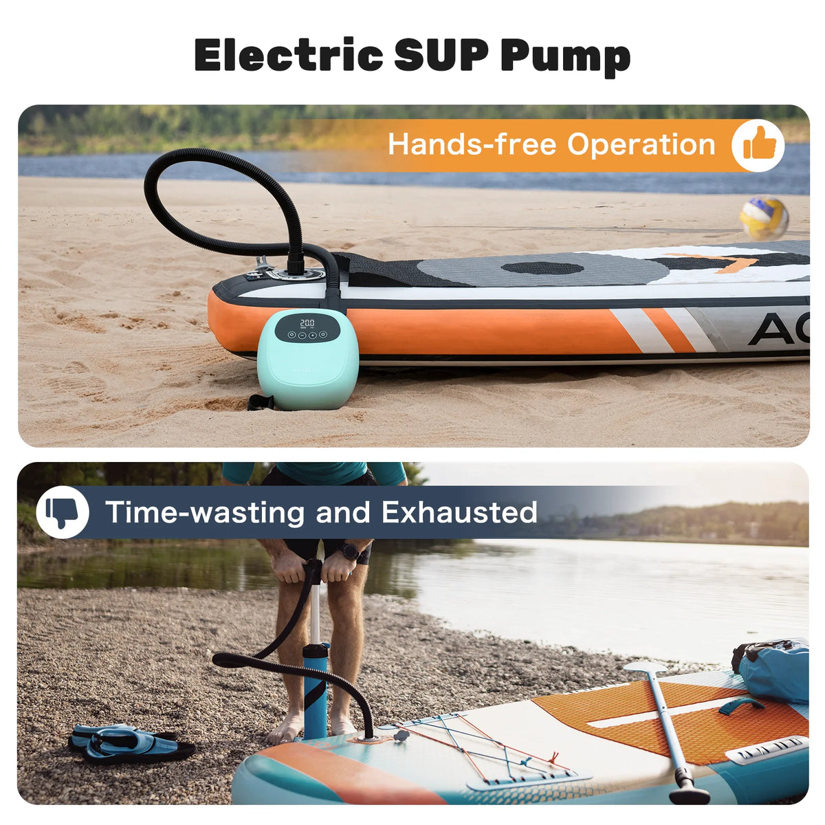 Dwndpump Electric SUP Pump With Rechargeable Battery