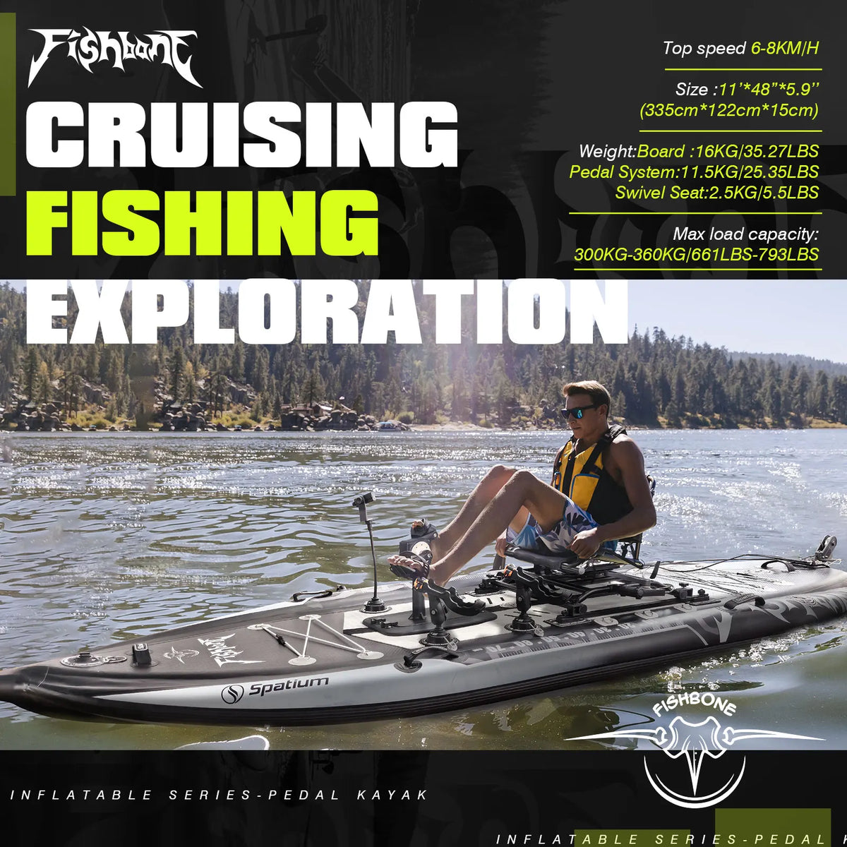 Spatium Pedal Drive Sit On Top Fishing Kayak