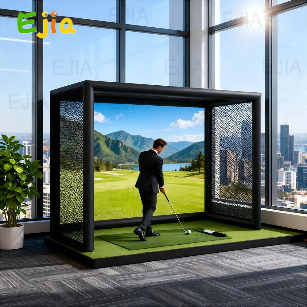 Ejia Inflatable Golf Simulator Enclosure With Projection Screen