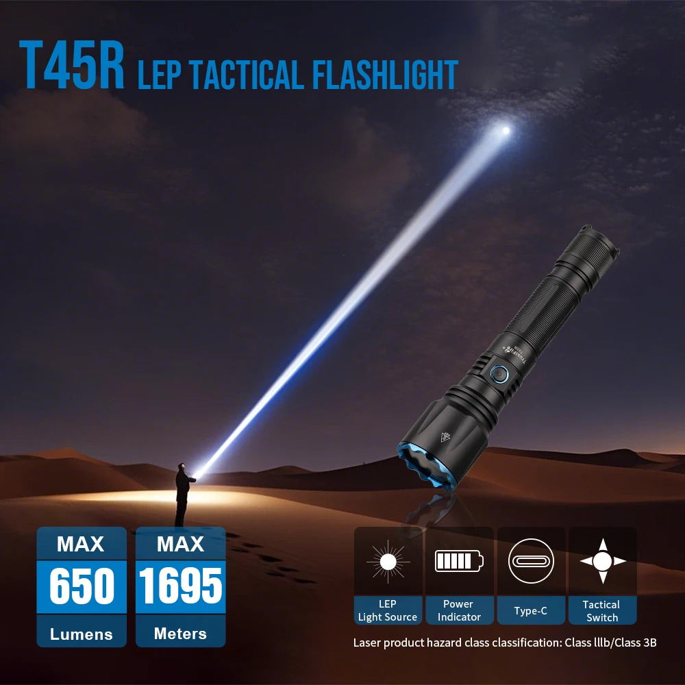 TrustFire T45R LEP Tactical Flashlight With Pressure Switch
