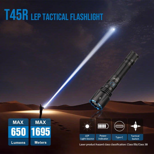 TrustFire T45R LEP Tactical Flashlight With Pressure Switch