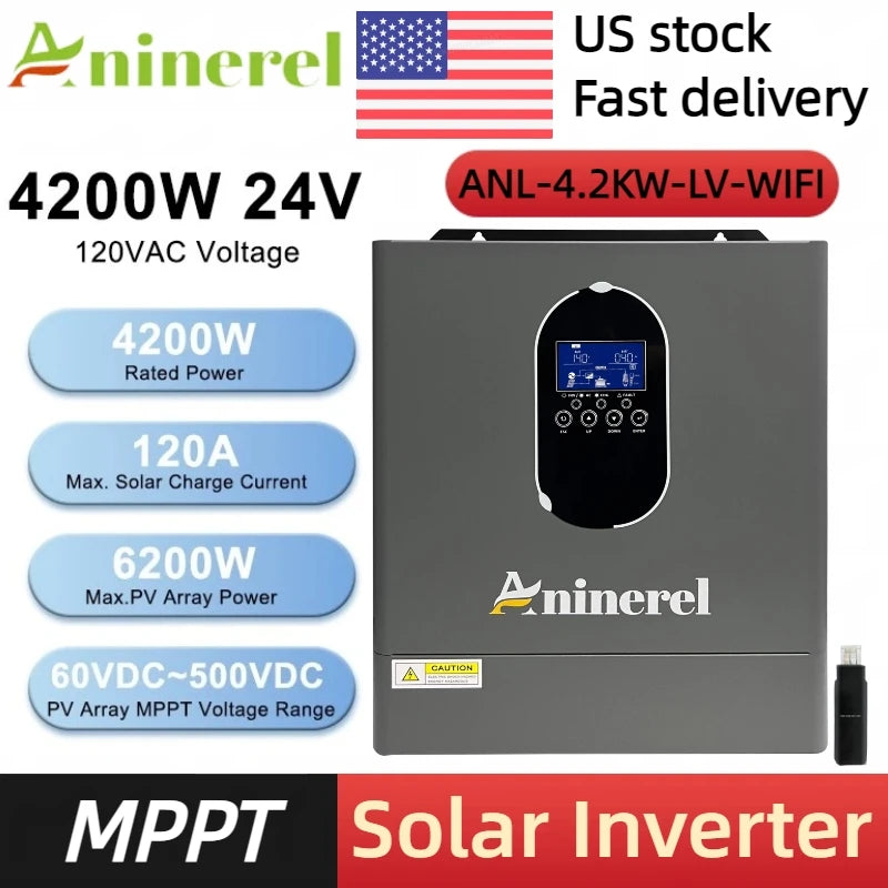 ANENJI 4.2kW Hybrid Solar Inverter With MPPT Charger