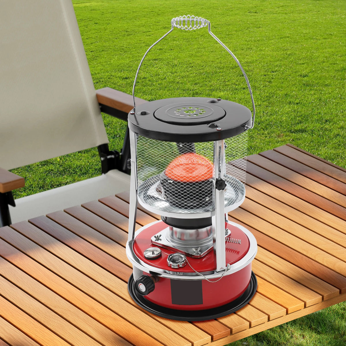 Sweetmile Height Adjustable Portable Heater Indoor Outdoor Camping