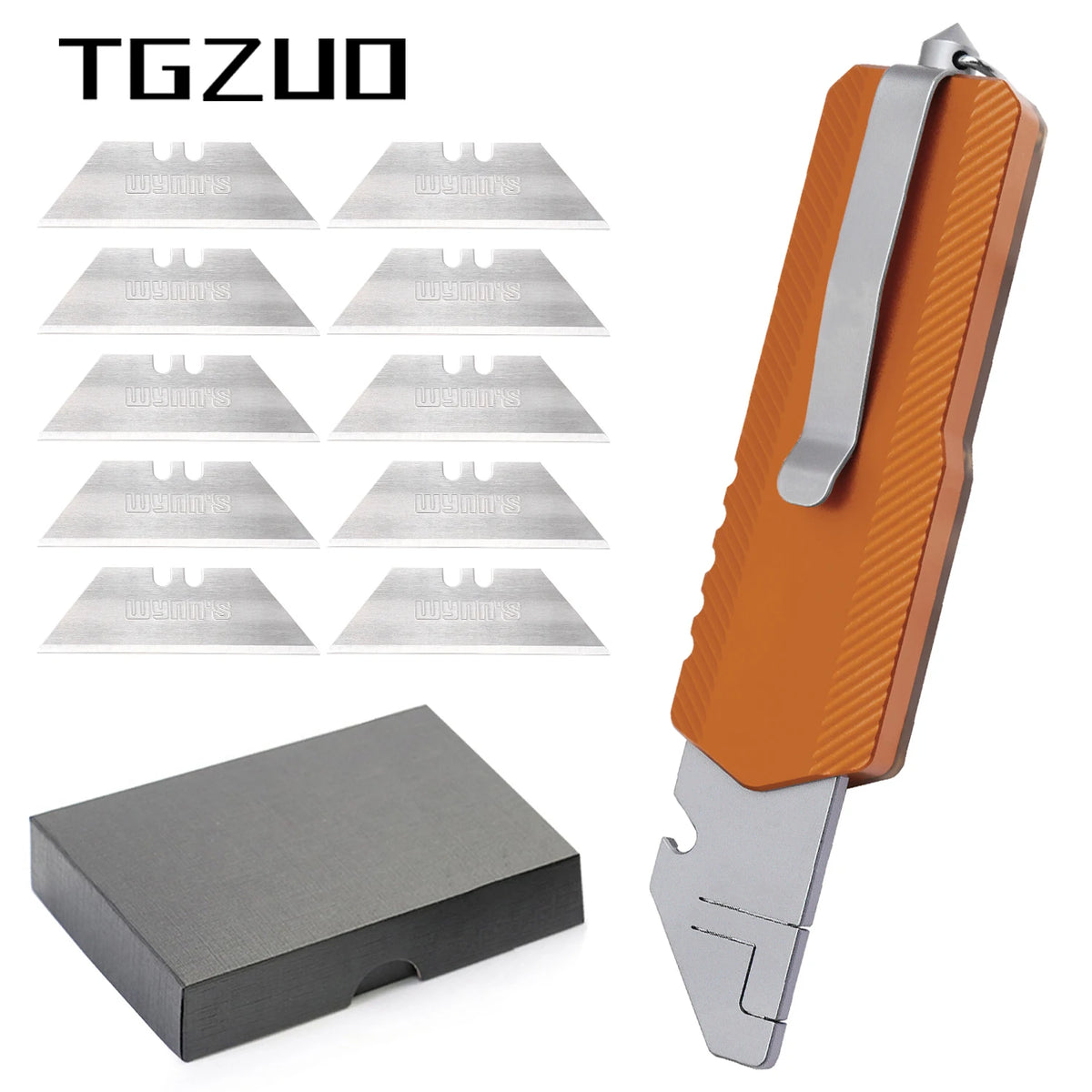 TGZUO Aluminum Alloy Utility Knife With Replacement Blades