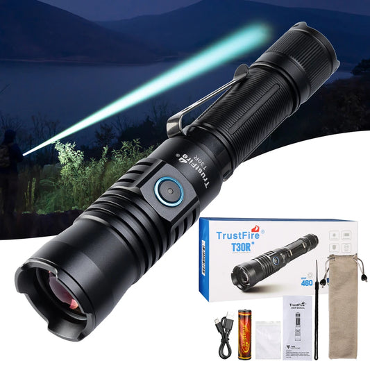 TrustFire T30R Tactical Rechargeable LED Flashlight With Laser