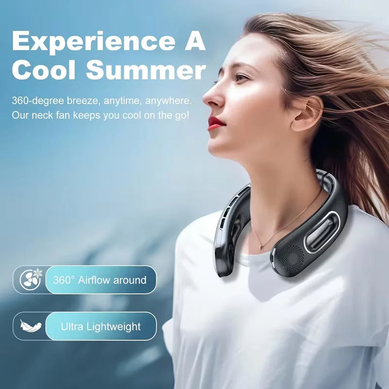 Portable Rechargeable Hands Free Bladeless Neck Fan