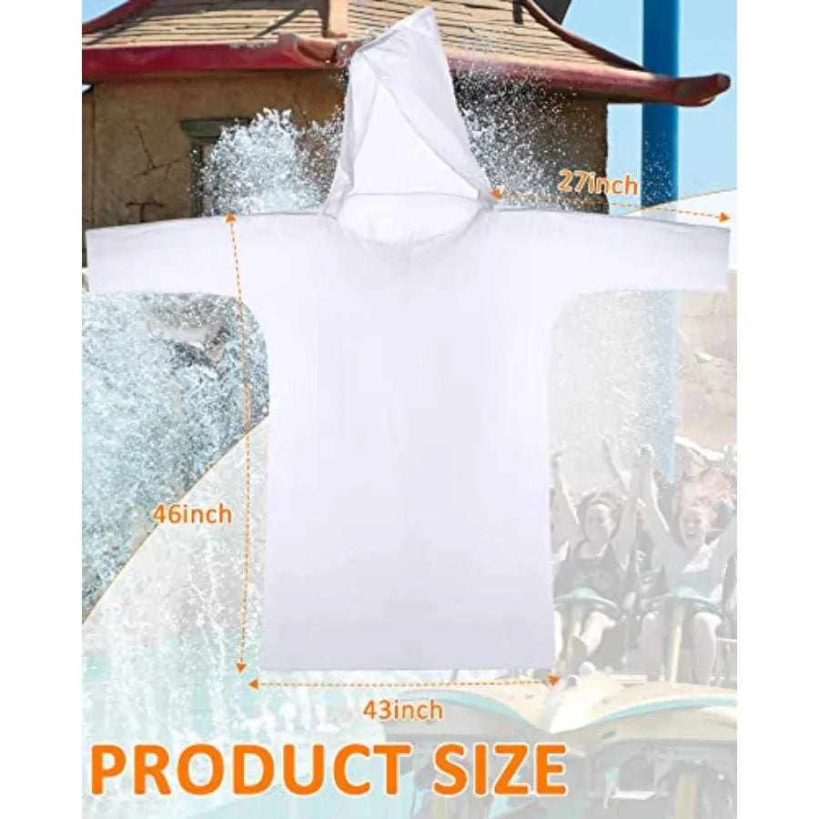 Disposable Hooded Rain Ponchos For Emergency And Travel