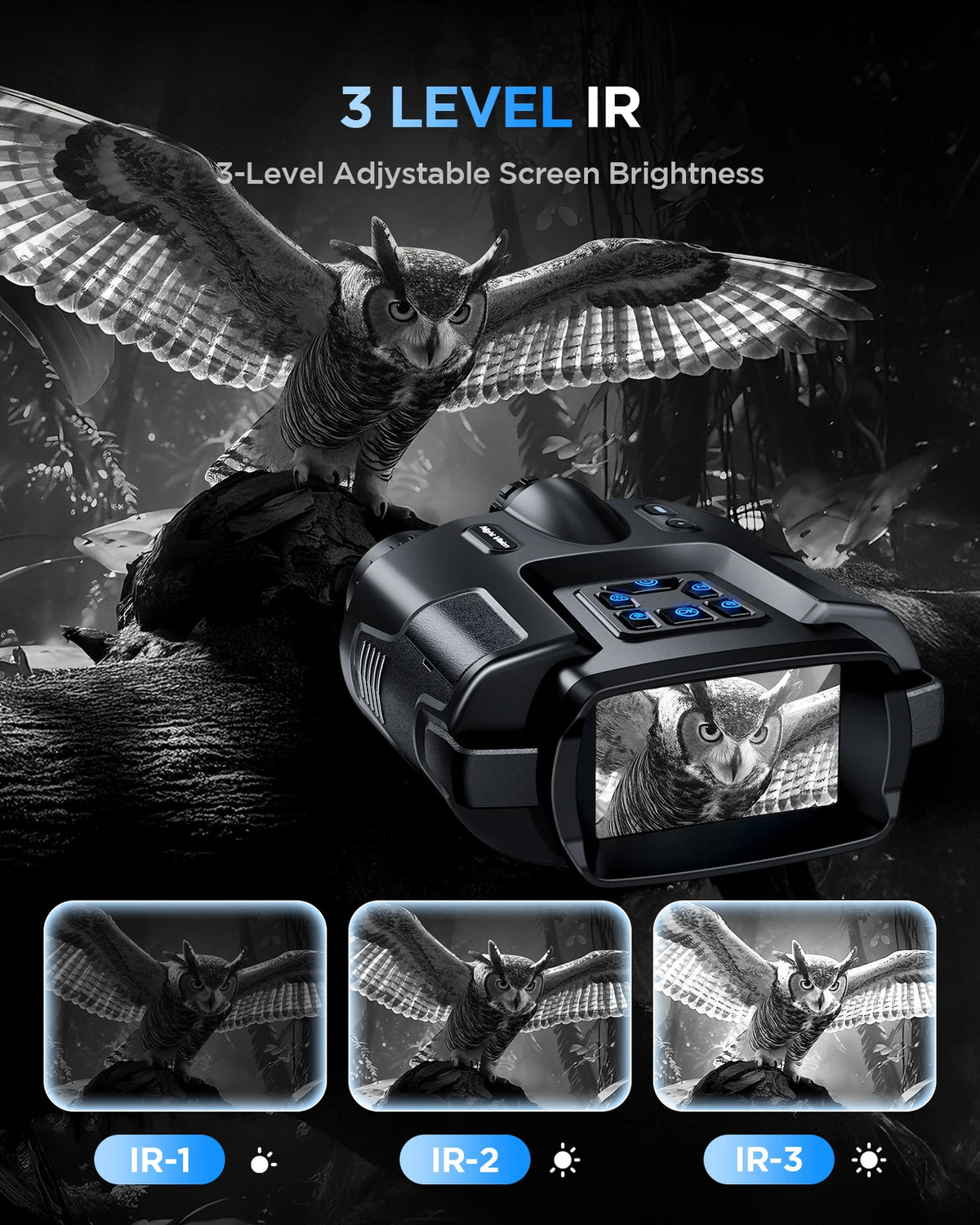 Letcmoi 4K Night Vision Binoculars With 8X Digital Zoom