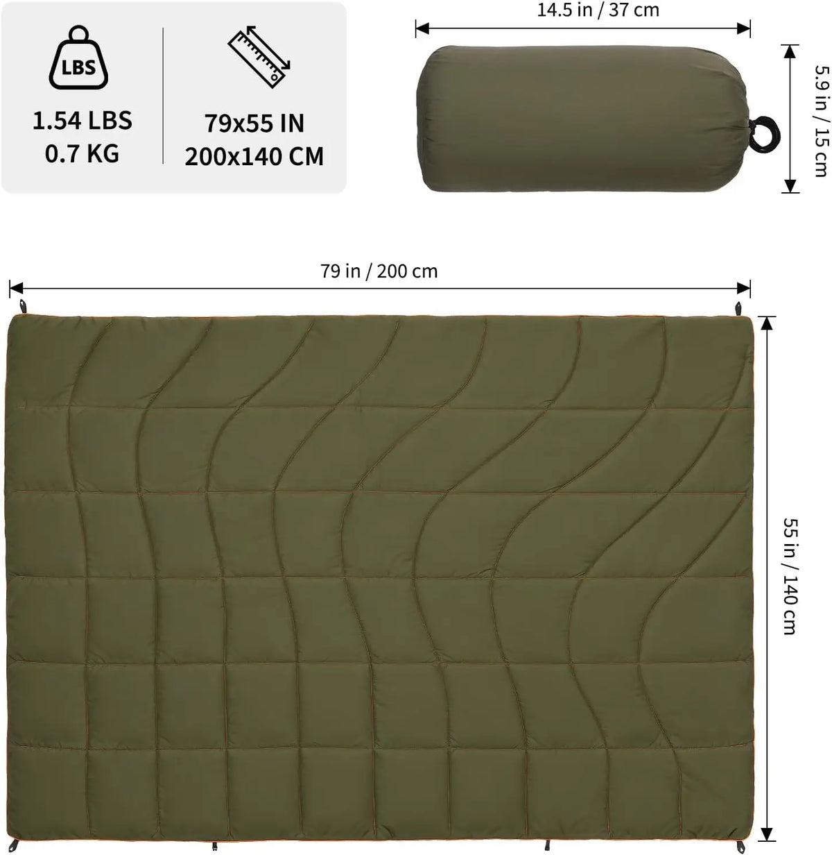 Tacleekii Waterproof Outdoor Travel And Camping Blanket