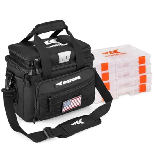Fishing Tackle Bag With Multiple Trays For Gear Storage