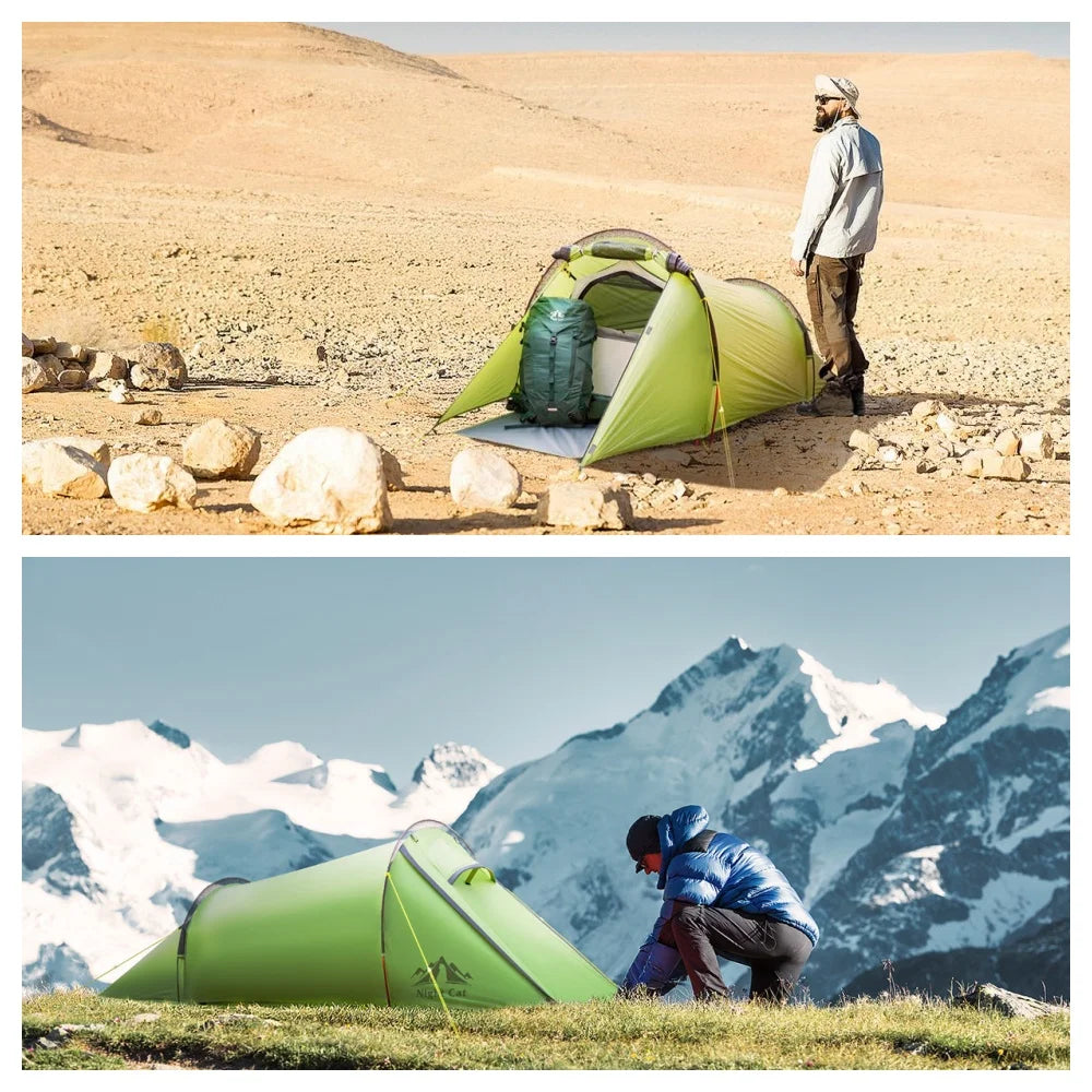 Night Cat Ultralight Waterproof Tunnel Tent for Backpacking
