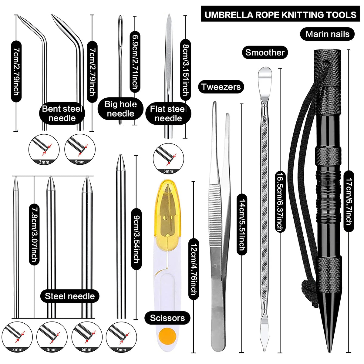 Paracord Bracelet Making Kit With Adjustable Jig And Marlin Spike