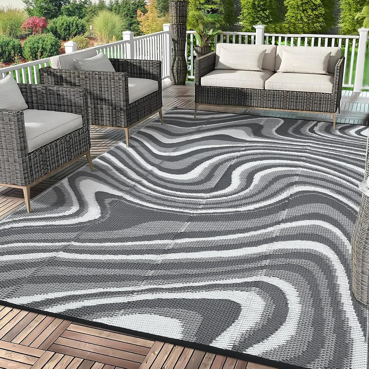 Garvee Waterproof Reversible Outdoor Rug for Camping and Patio
