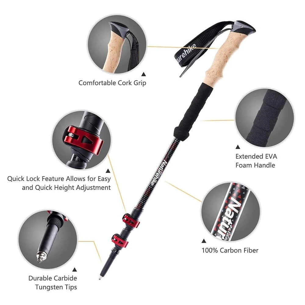 Naturehike Carbon Fiber Adjustable Trekking Poles