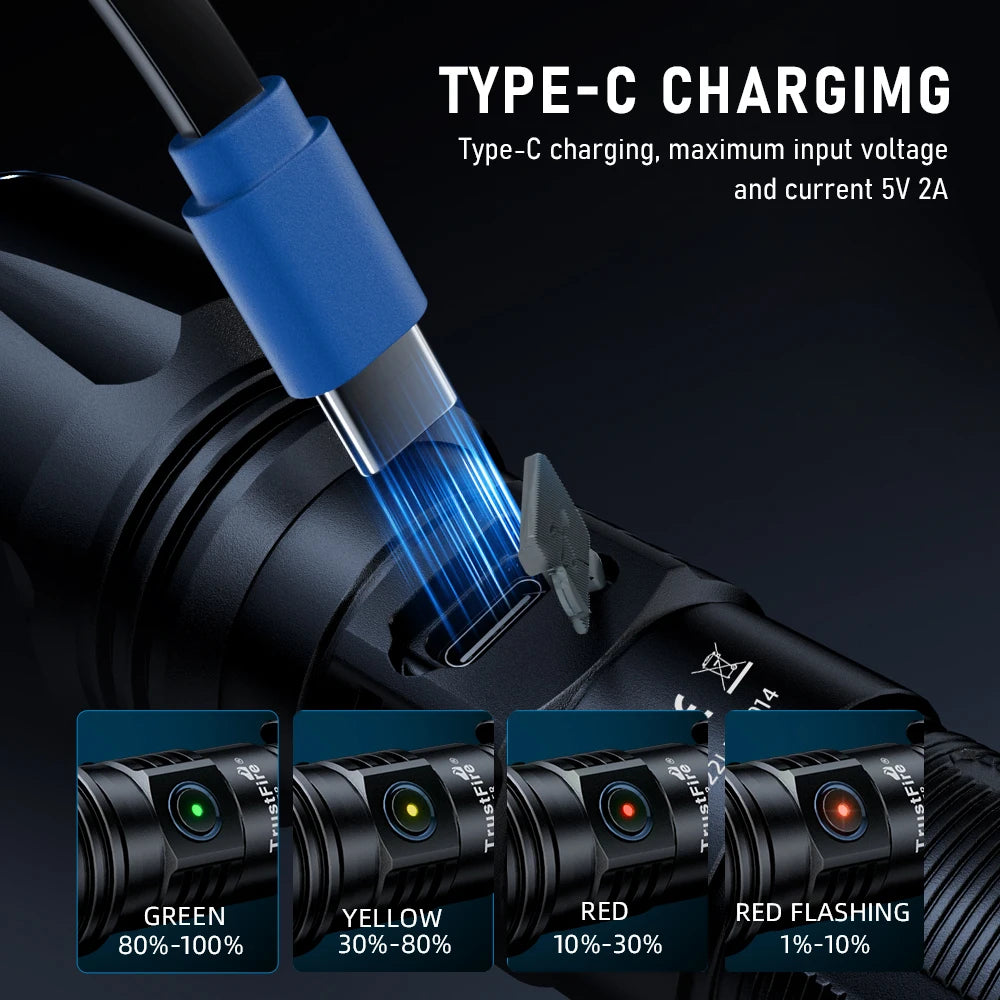 TrustFire T45R LEP Tactical Flashlight With Pressure Switch
