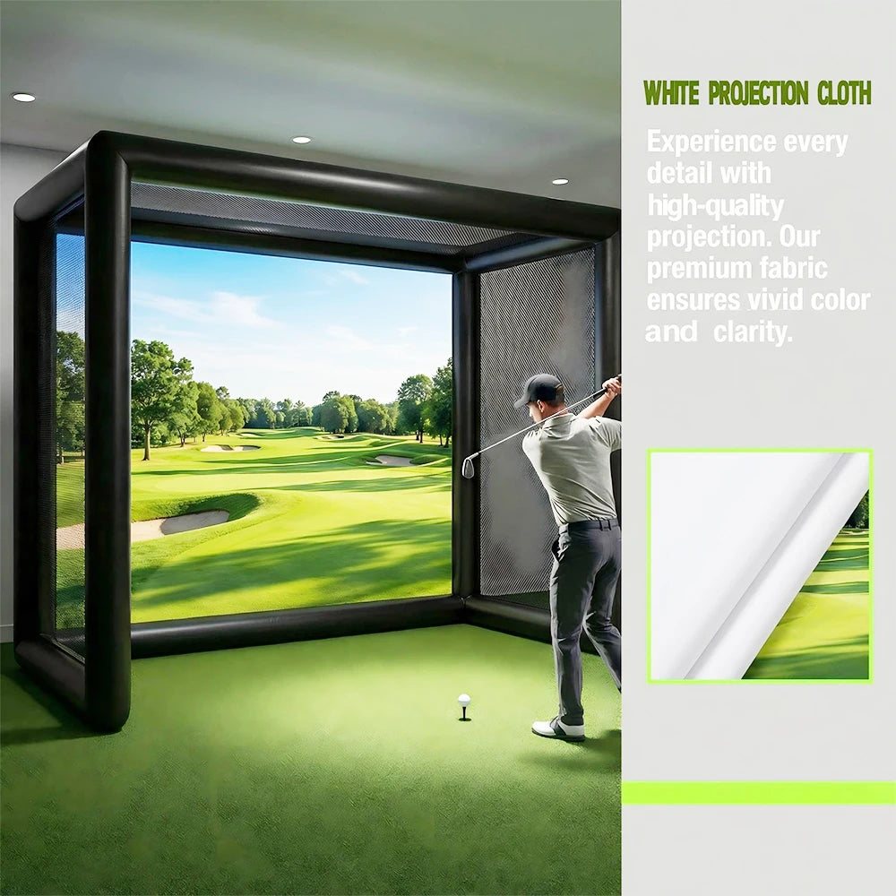 Ejia Inflatable Golf Simulator Enclosure With Projection Screen