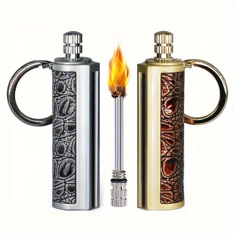 TopFlames Metal Flint Lighter Reusable Portable Camping Fire Starter