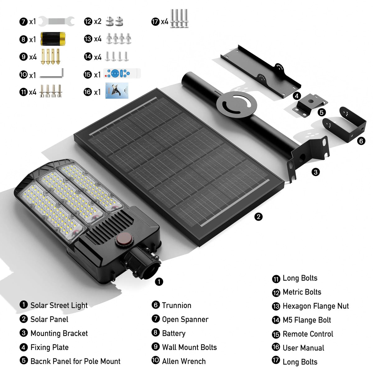 Solar Outdoor LED Parking Lot Light With Motion Sensor