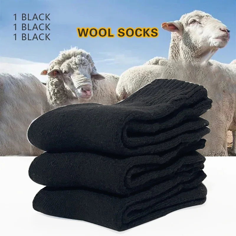 Unisex Winter Warm Wool Blend Crew Socks