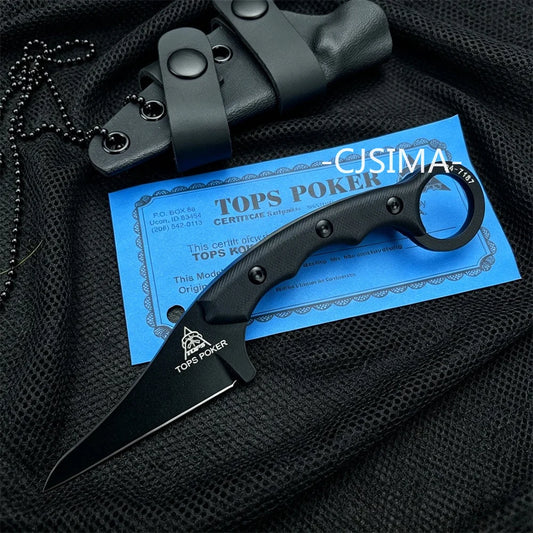 DIY Supplies Fixed Blade Outdoor Camping Knife With Sheath
