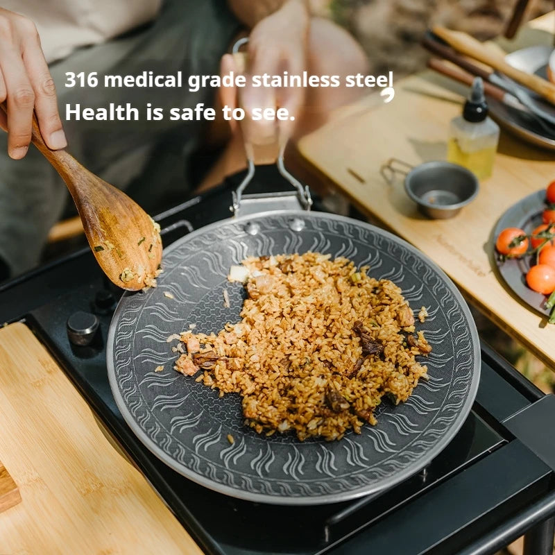 Naturehike Stainless Steel Honeycomb Camping Grill Pan With Handle