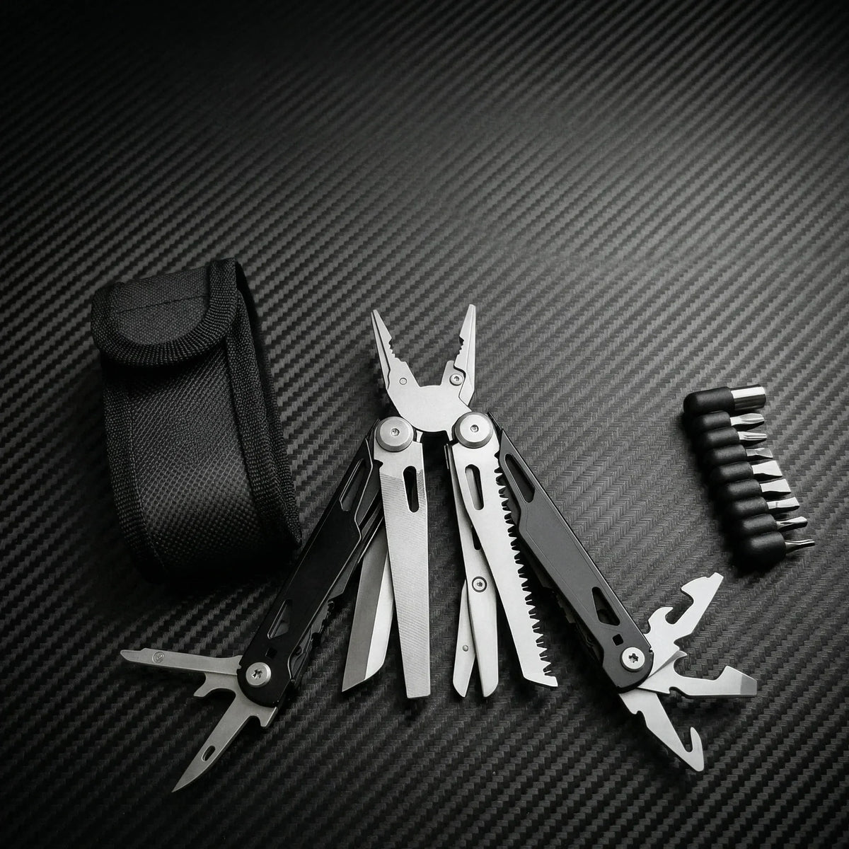 Stainless Steel Survival Multitool With Screwdriver Saw And Scissors