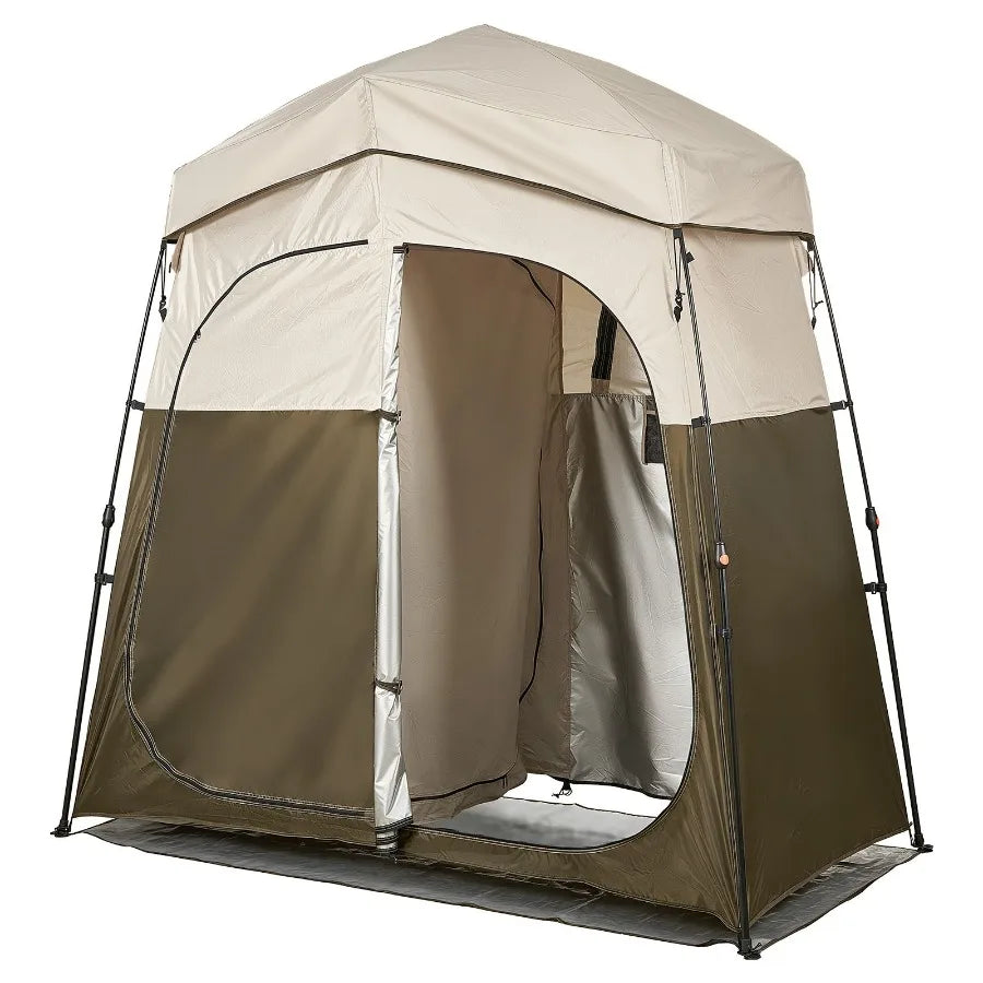 Portable Camping Shower Tent With Changing Room And Carry Bag