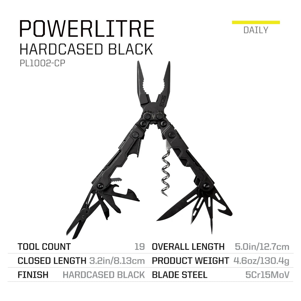 SOG PowerLitre Compact Multitool With Pliers And Corkscrew