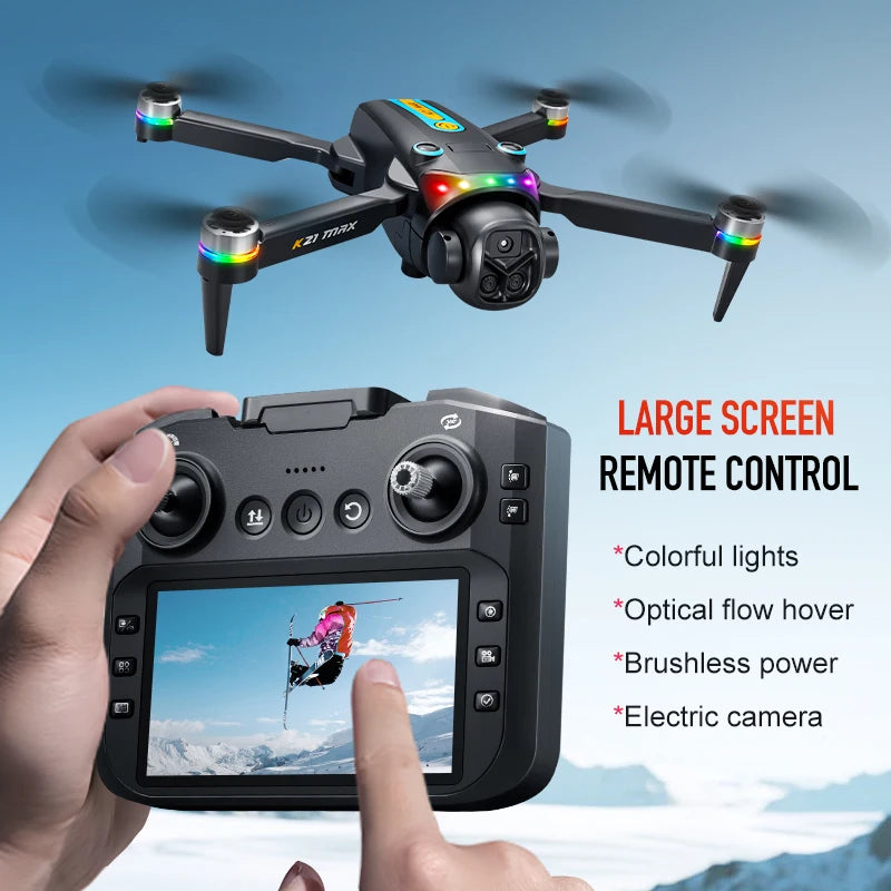 ZNLYRION K21MAX Foldable Brushless Camera Drone With Screen Remote