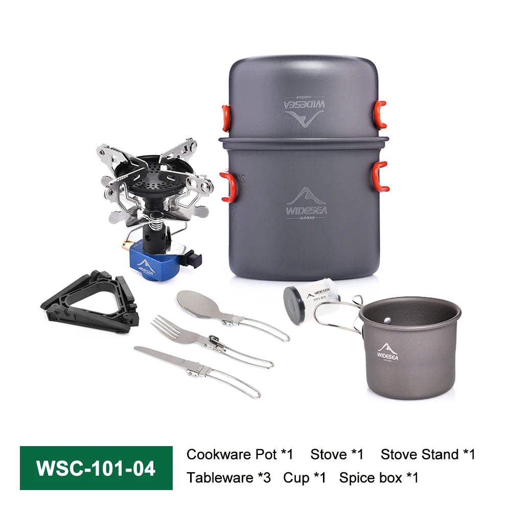 Widesea Portable Aluminum Camping Stove Set