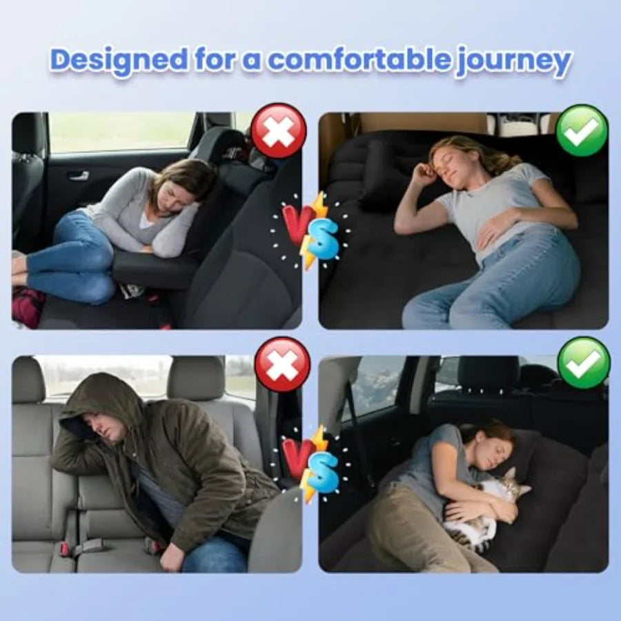 Portable Inflatable Car Air Mattress for SUV and Truck Camping