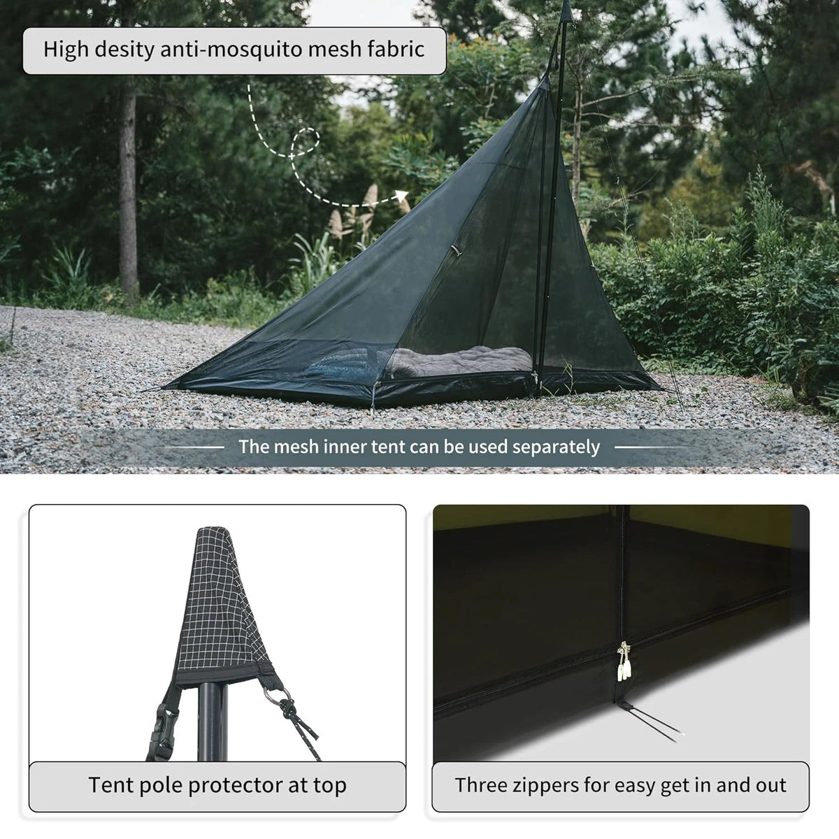 Naturehike Camping Tent With Chimney Window And Double Layer