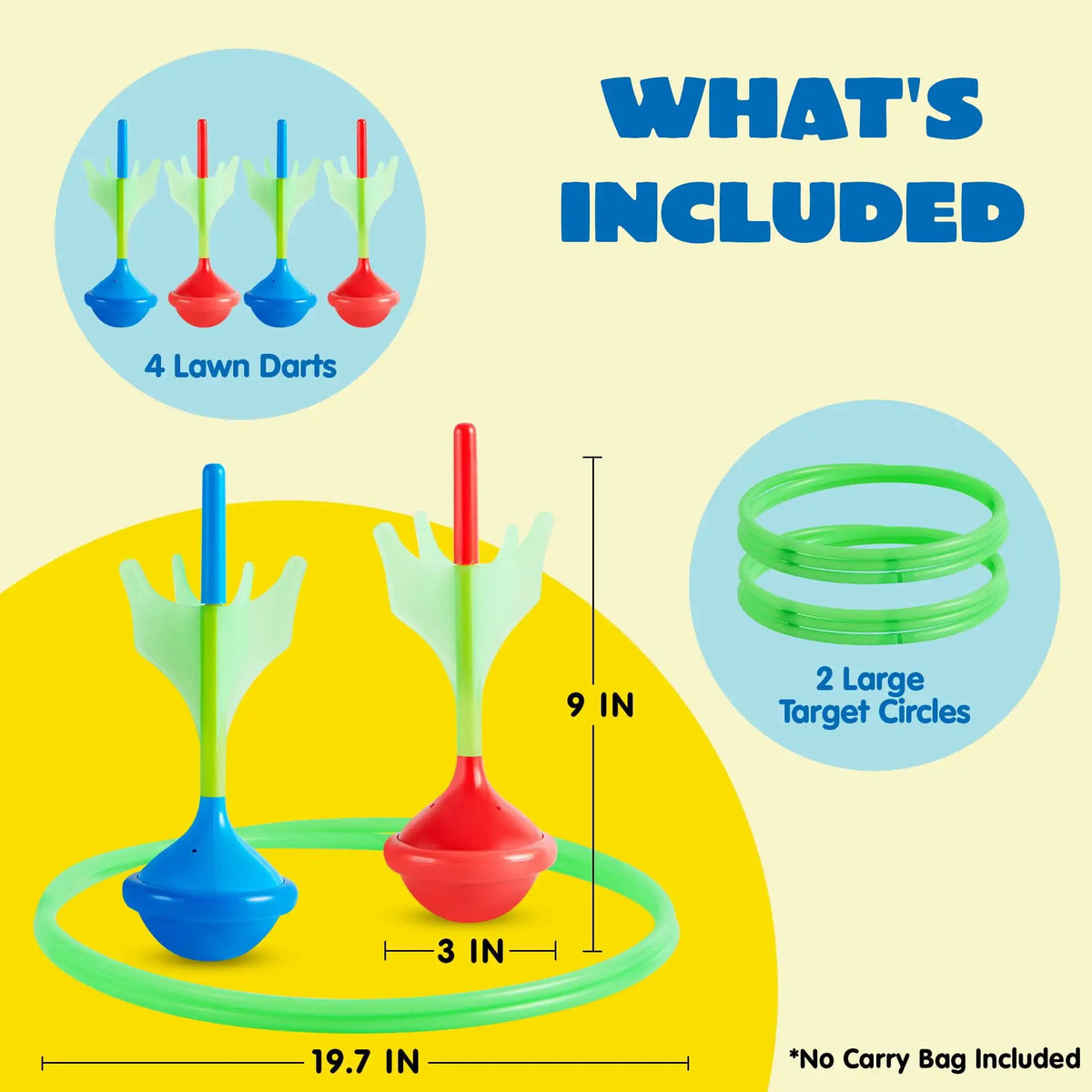 Joyfy Glow In The Dark Lawn Darts Outdoor Family Game