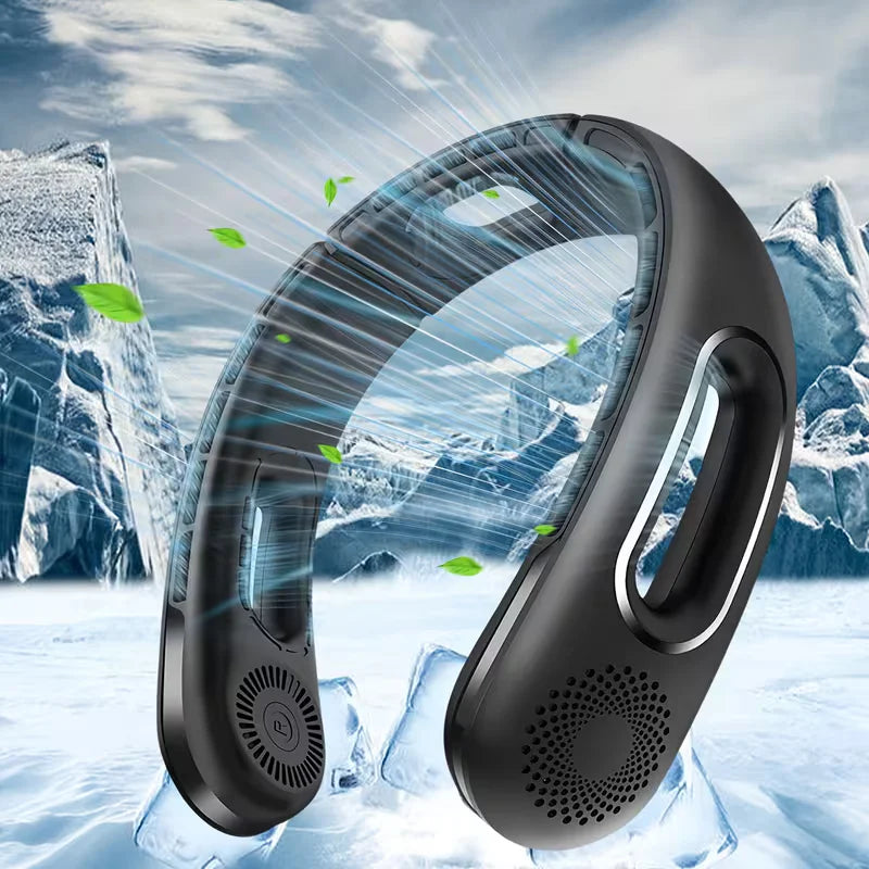 Portable Rechargeable Hands Free Bladeless Neck Fan